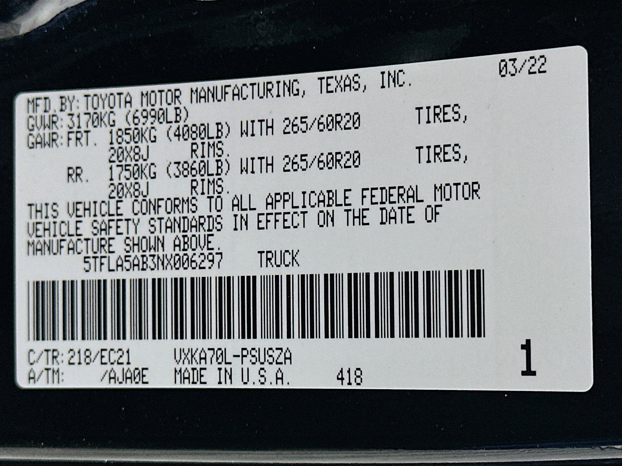 Used 2022 Toyota Tundra SR5 w/ TRD Sport Premium Package image 12