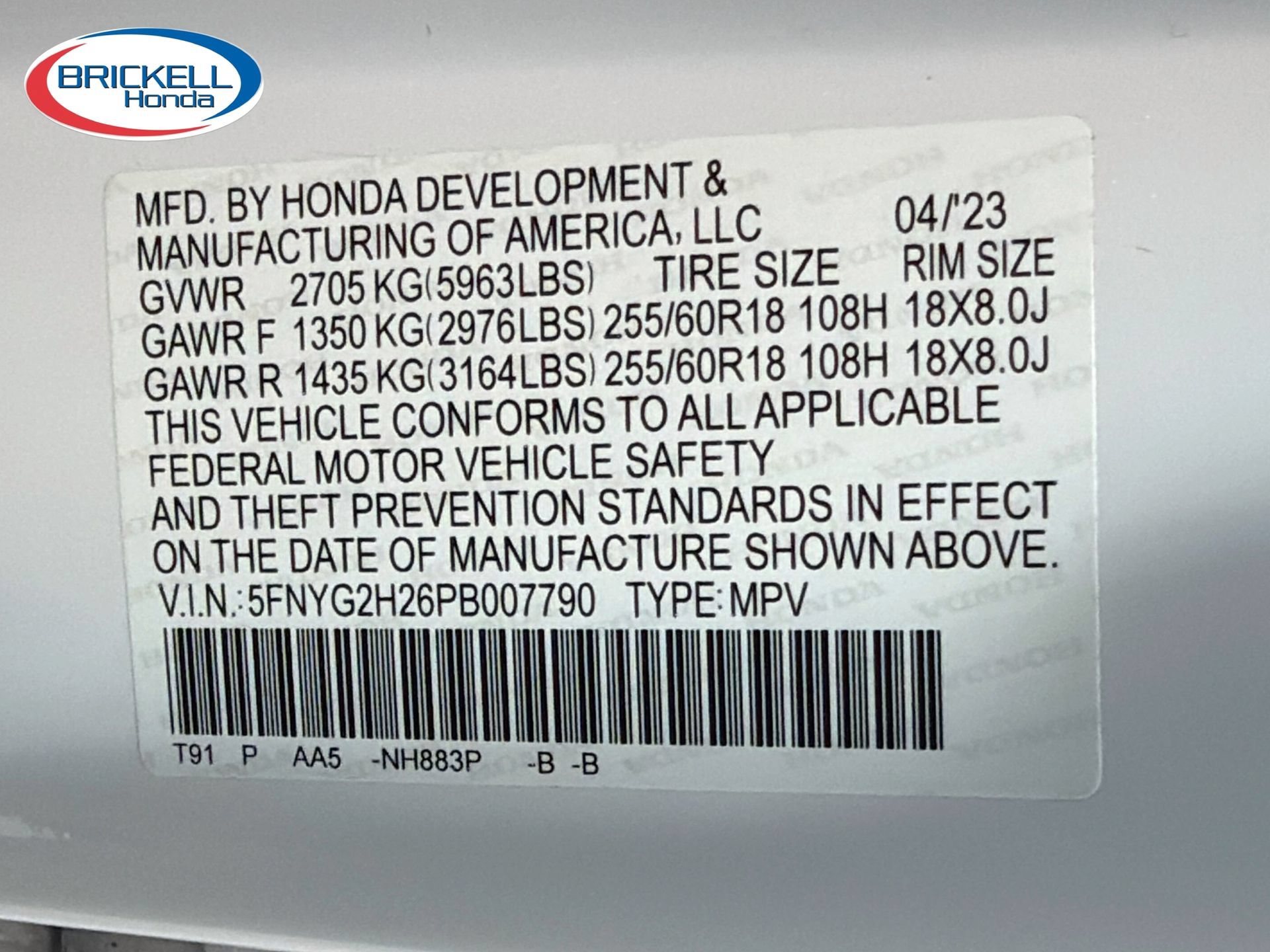 Certified 2023 Honda Pilot LX image 44