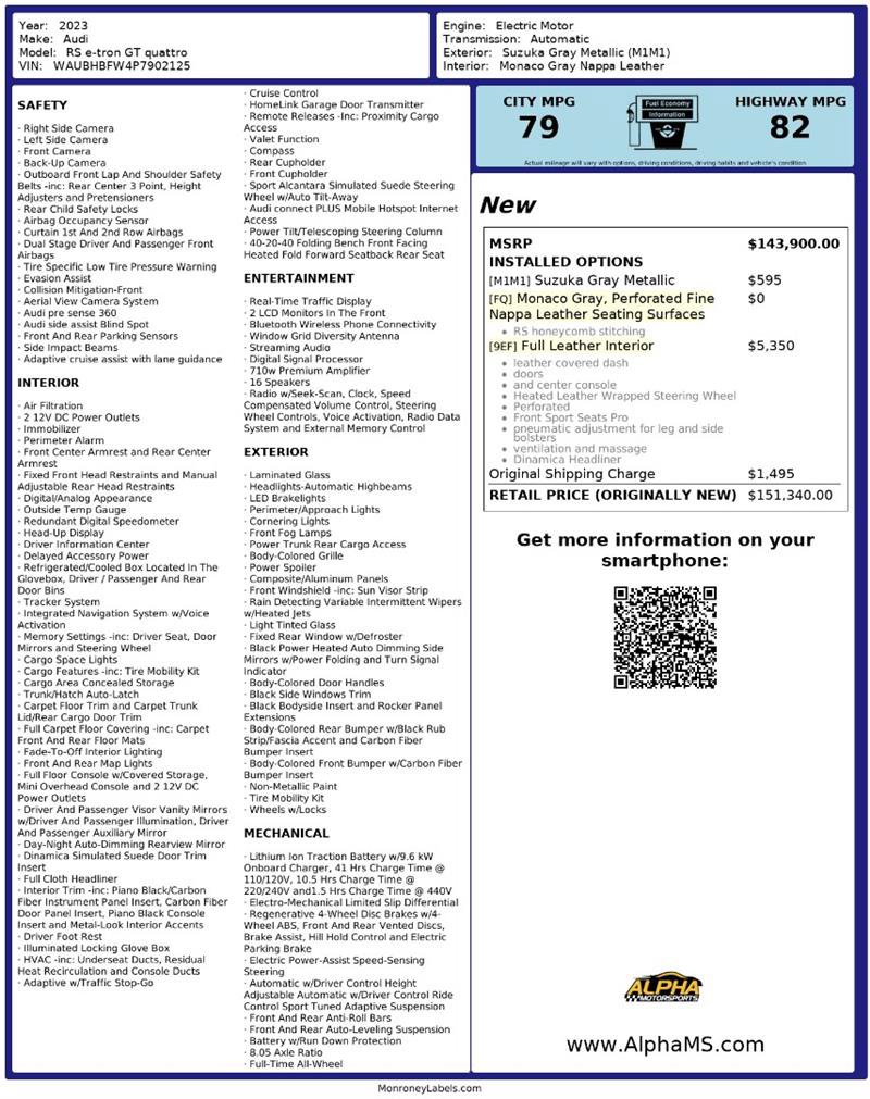 Used 2023 Audi RS e-tron GT w/ Carbon Performance Package image 3