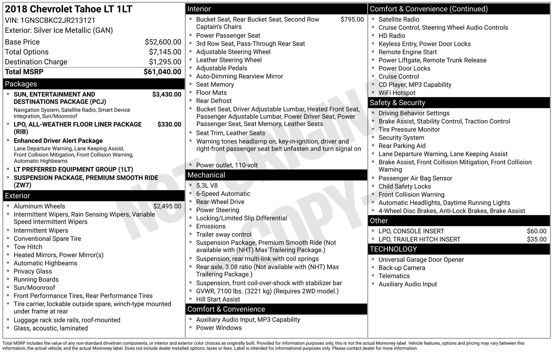 Used 2018 Chevrolet Tahoe LT RWD image 31