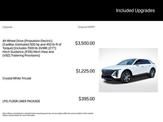 Certified 2024 Cadillac Lyriq Luxury w/ LPO, Floor Liner Package image 3