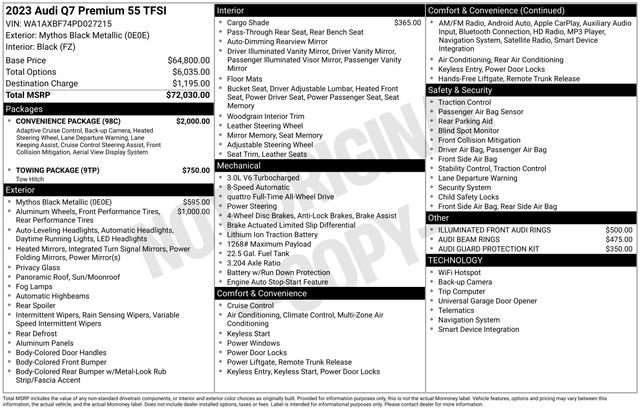 Used 2023 Audi Q7 3.0T Premium w/ Convenience Package image 33