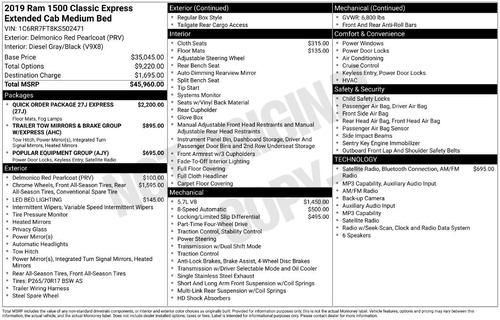 Used 2019 RAM 1500 Express AWD/4WD image 7