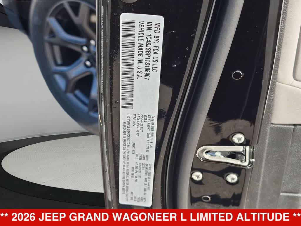 New 2026 Jeep Grand Wagoneer L Limited AWD/4WD image 35