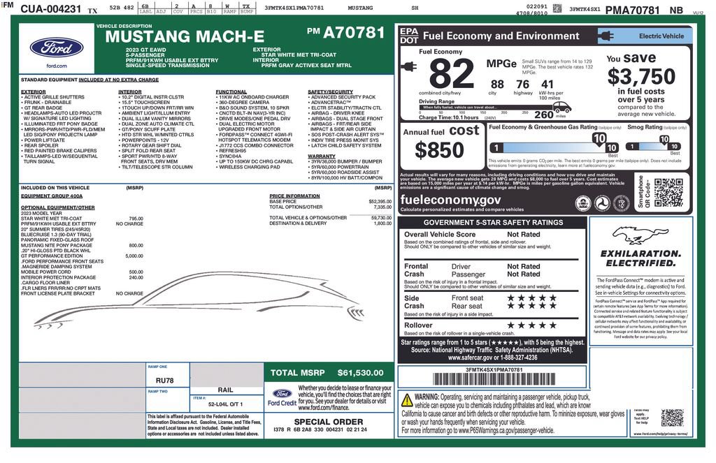 Used 2023 Ford Mustang Mach-E GT w/ GT Performance Edition AWD/4WD image 6