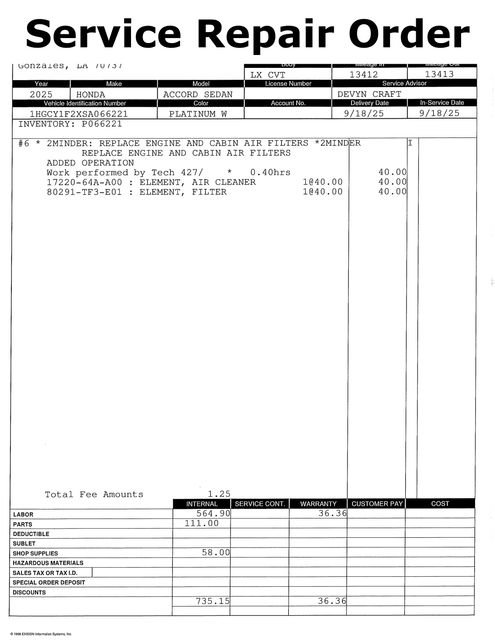 Certified 2025 Honda Accord LX image 13