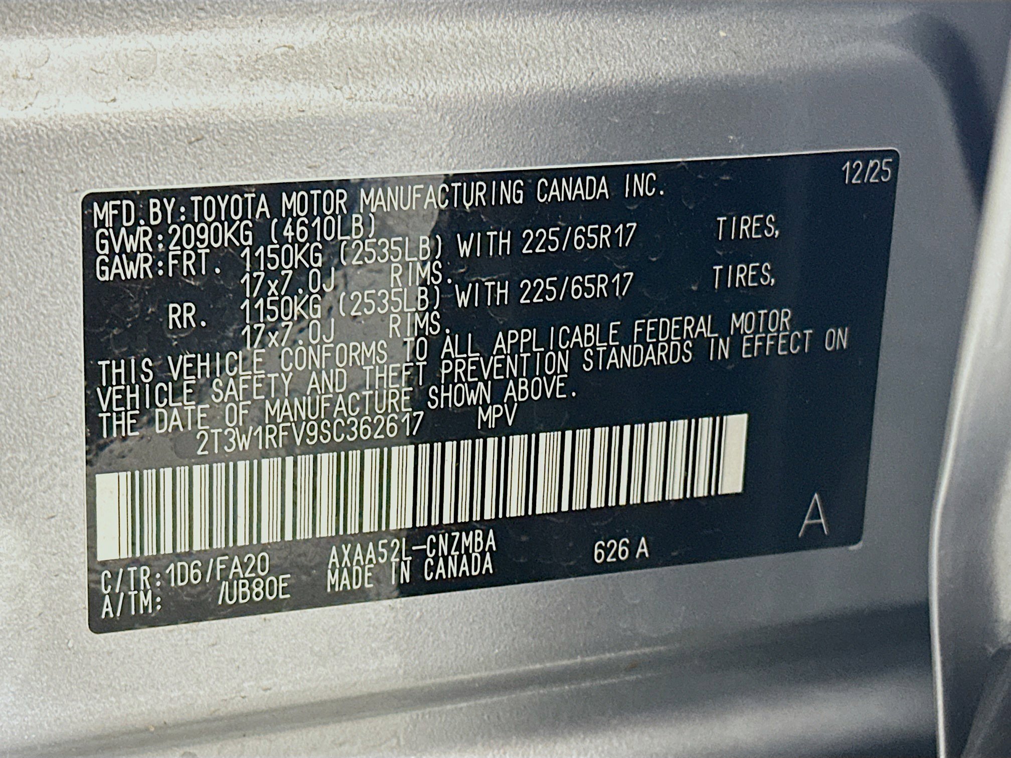 Used 2025 Toyota RAV4 XLE w/ Convenience Package FWD image 12