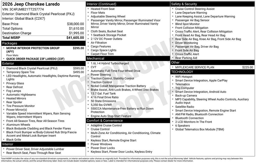 New 2026 Jeep Cherokee Laredo AWD/4WD image 6