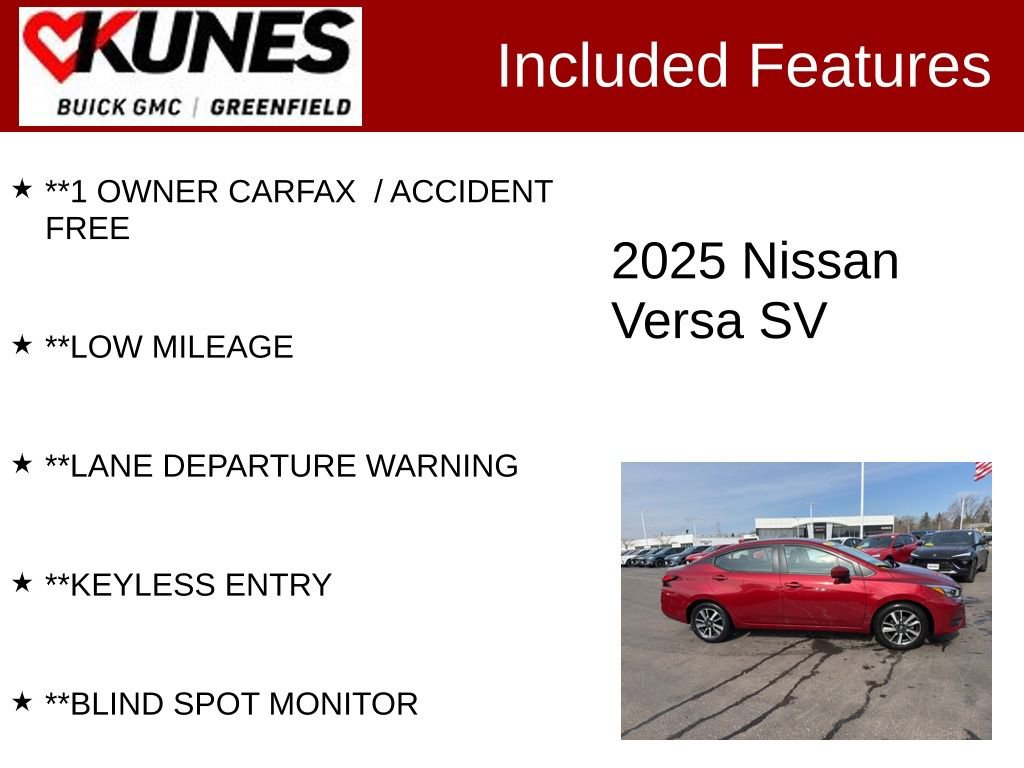 Used 2025 Nissan Versa SV image 3