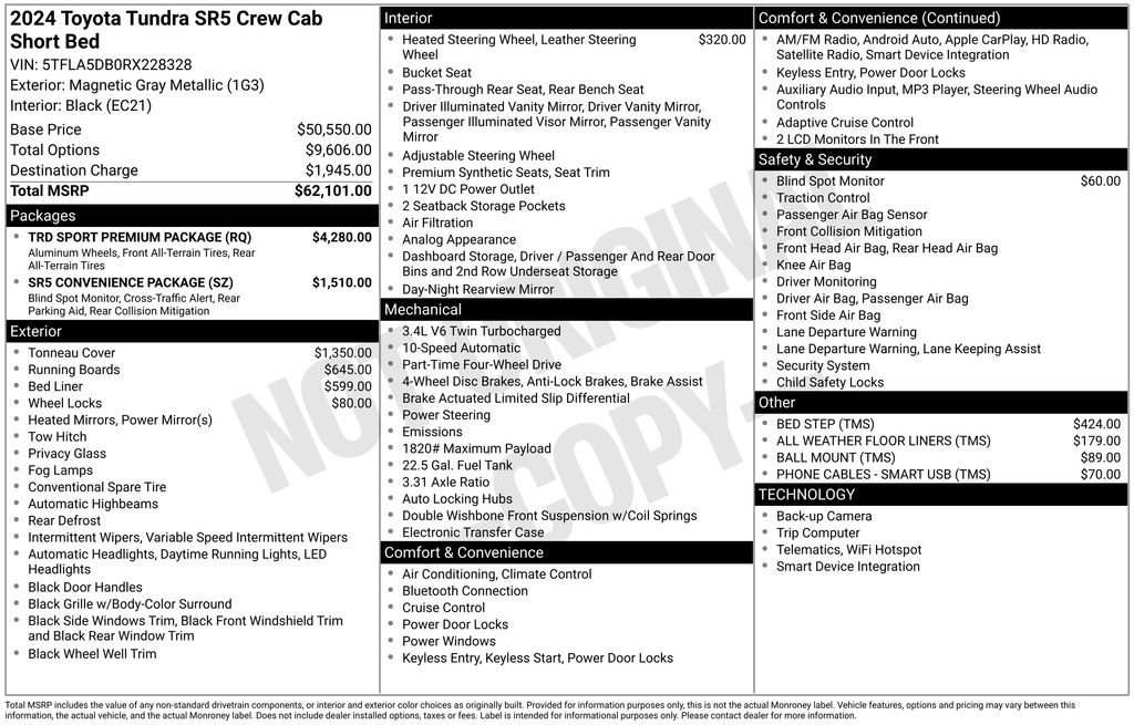 Used 2024 Toyota Tundra SR5 w/ TRD Sport Premium Package image 26