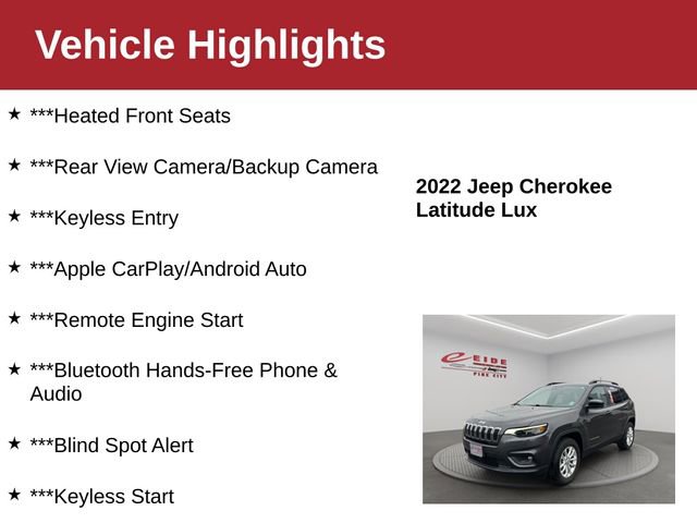 Used 2022 Jeep Cherokee Latitude Lux AWD/4WD image 3