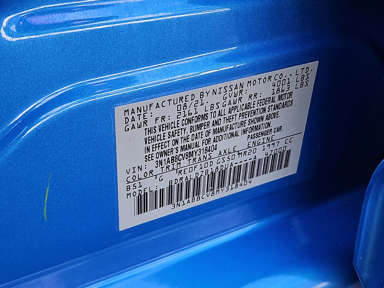 Certified 2021 Nissan Sentra SV image 26