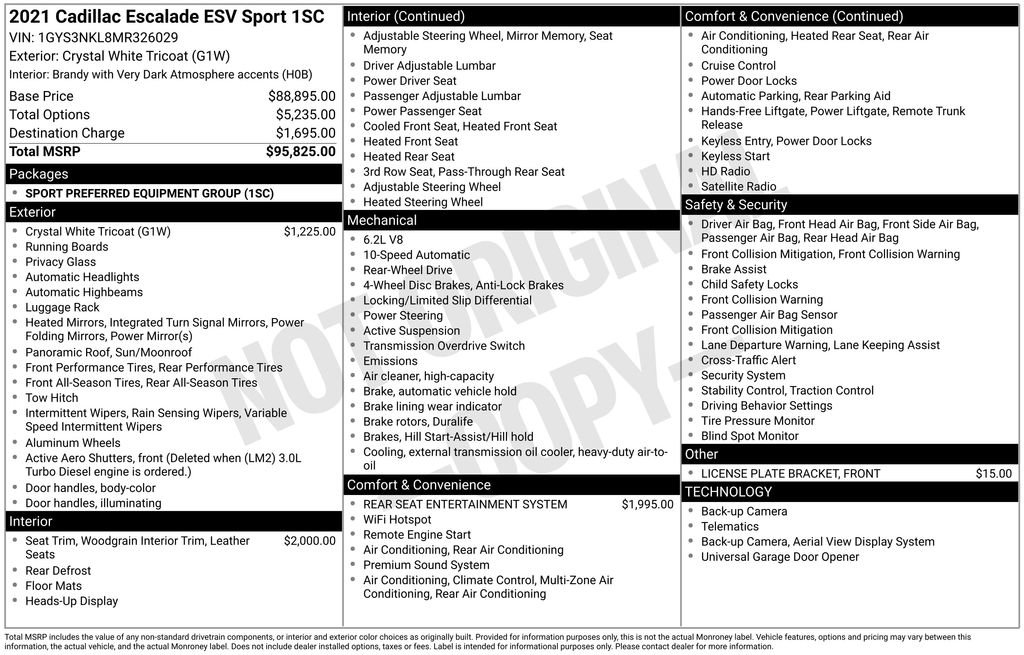 Used 2021 Cadillac Escalade ESV Sport RWD image 38