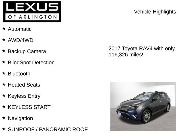 Used 2017 Toyota RAV4 Limited w/ Advanced Technology Package AWD/4WD image 7