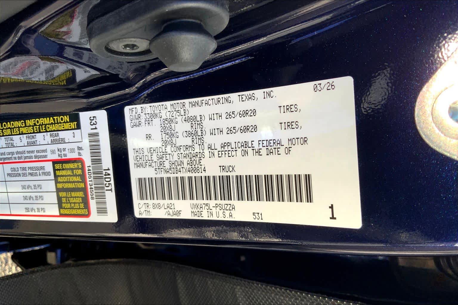 New 2026 Toyota Tundra Platinum AWD/4WD image 21