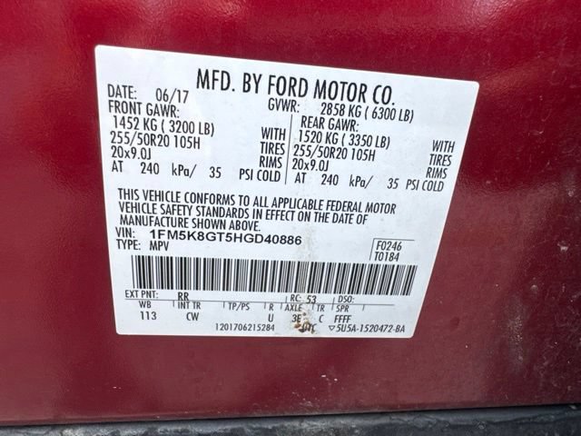 Used 2017 Ford Explorer Sport w/ Equipment Group 401A AWD/4WD image 27