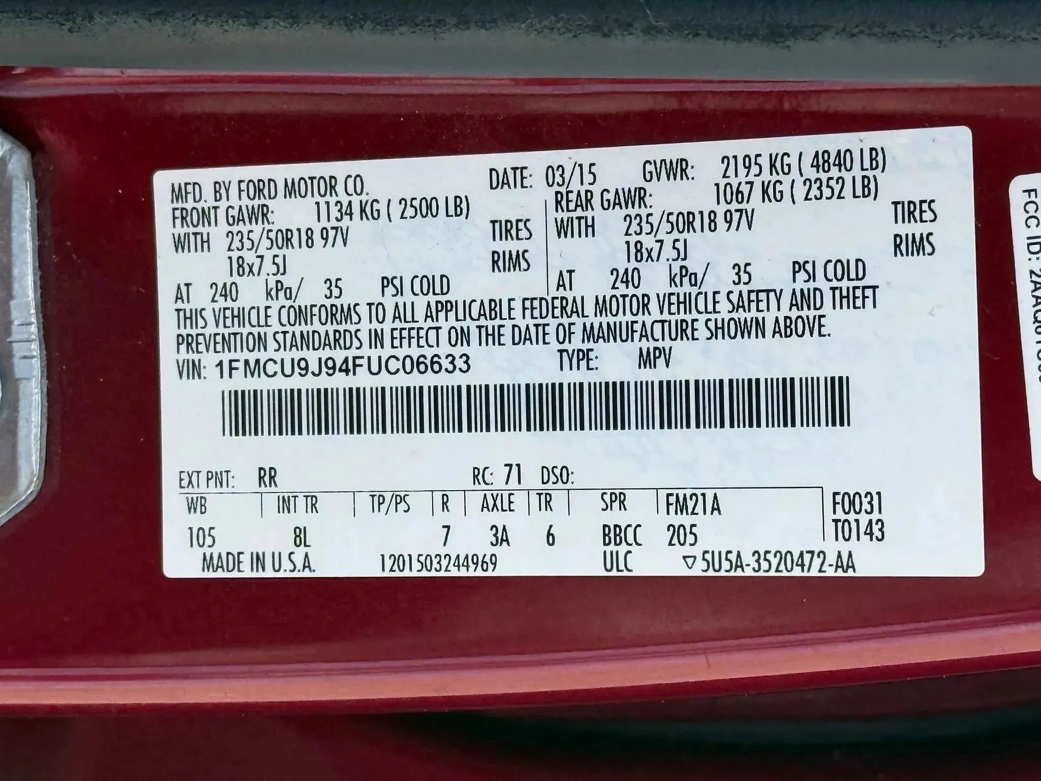 Used 2015 Ford Escape Titanium image 31