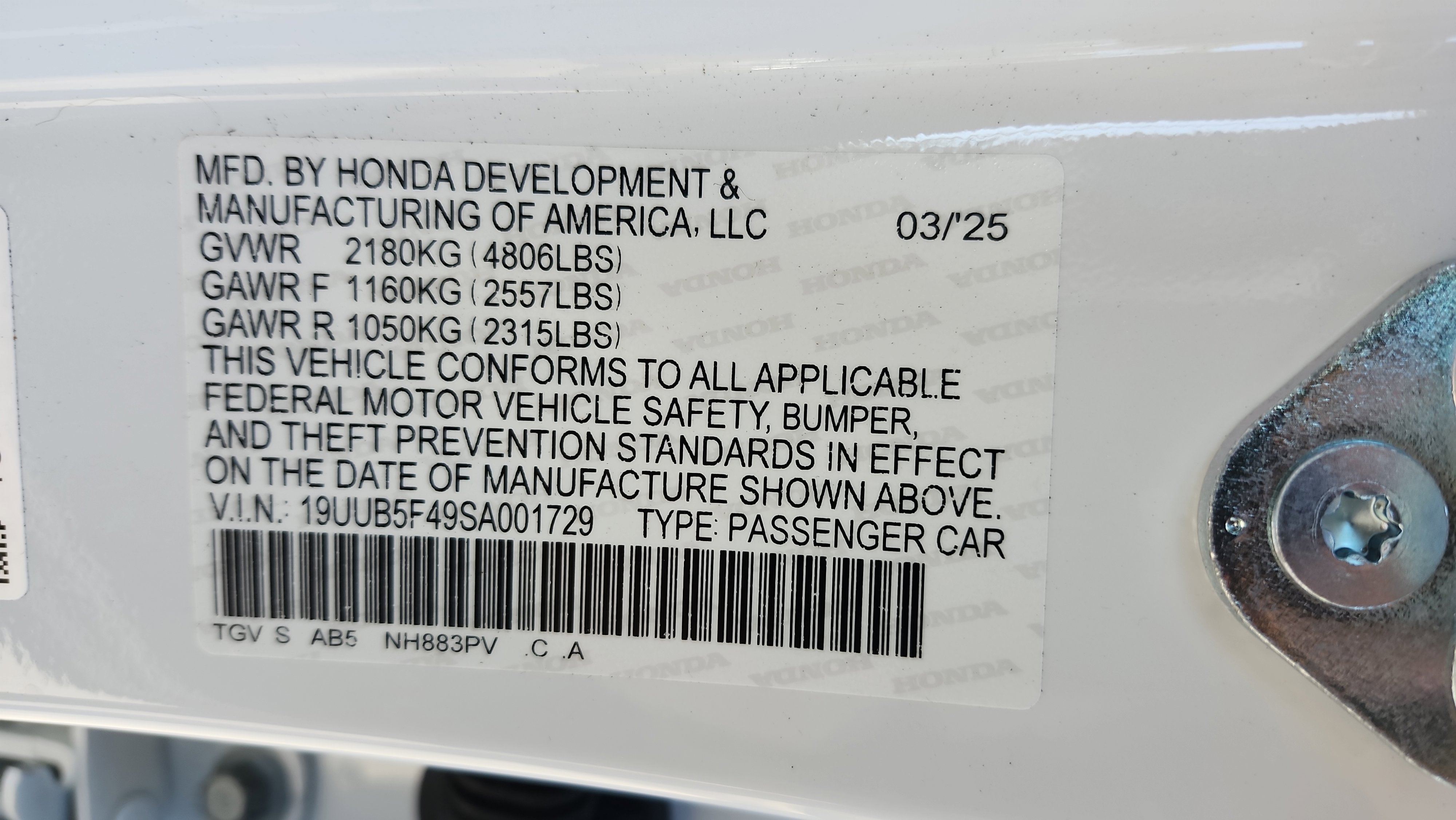 Certified 2025 Acura TLX w/ Technology Package image 27