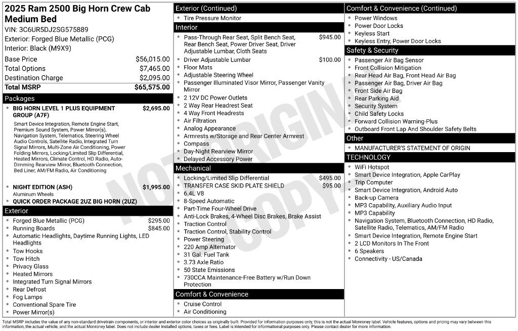 Certified 2025 RAM 2500 Big Horn AWD/4WD image 50