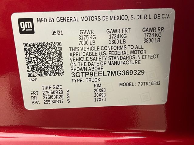 Certified 2021 GMC Sierra 1500 AT4 w/ AT4 Preferred Package image 32