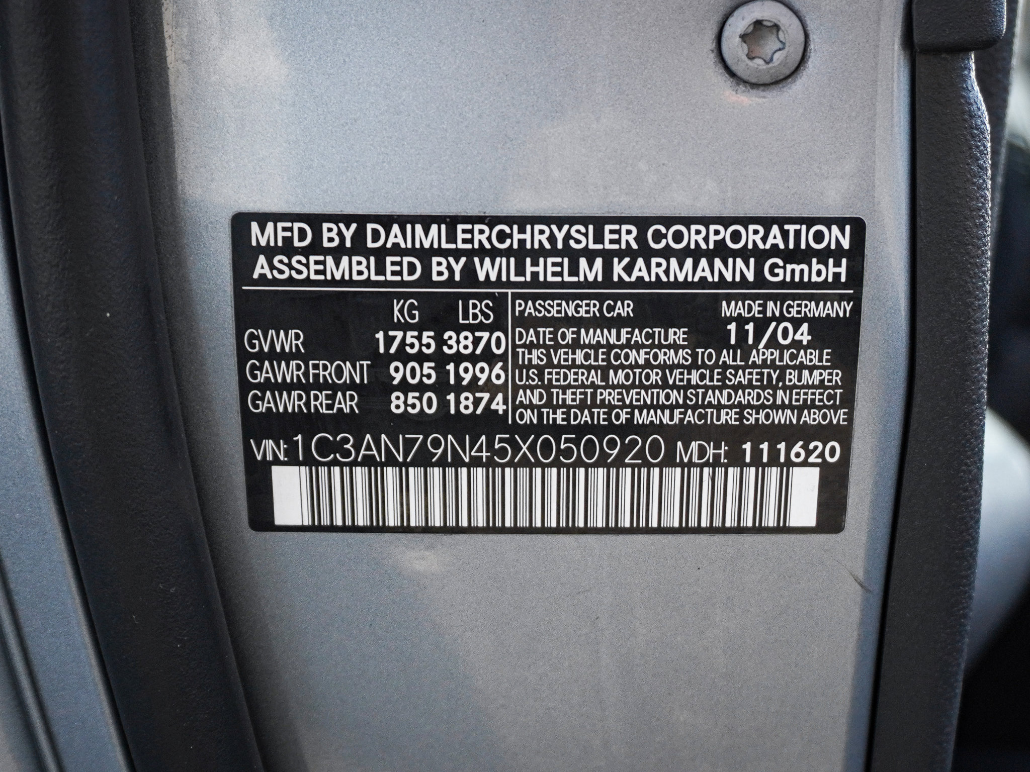 Used 2005 Chrysler Crossfire SRT-6 image 35