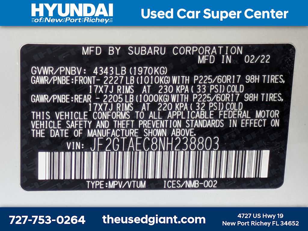 Used 2022 Subaru Crosstrek 2.0i Premium w/ Moonroof Package image 36