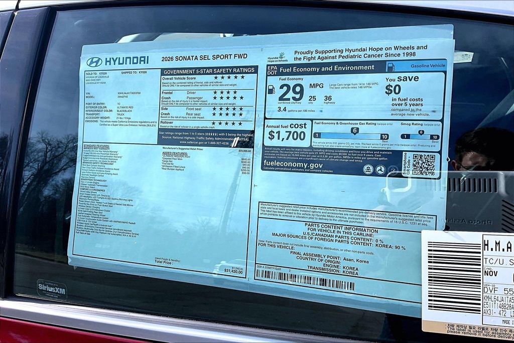 New 2026 Hyundai Sonata SEL image 16