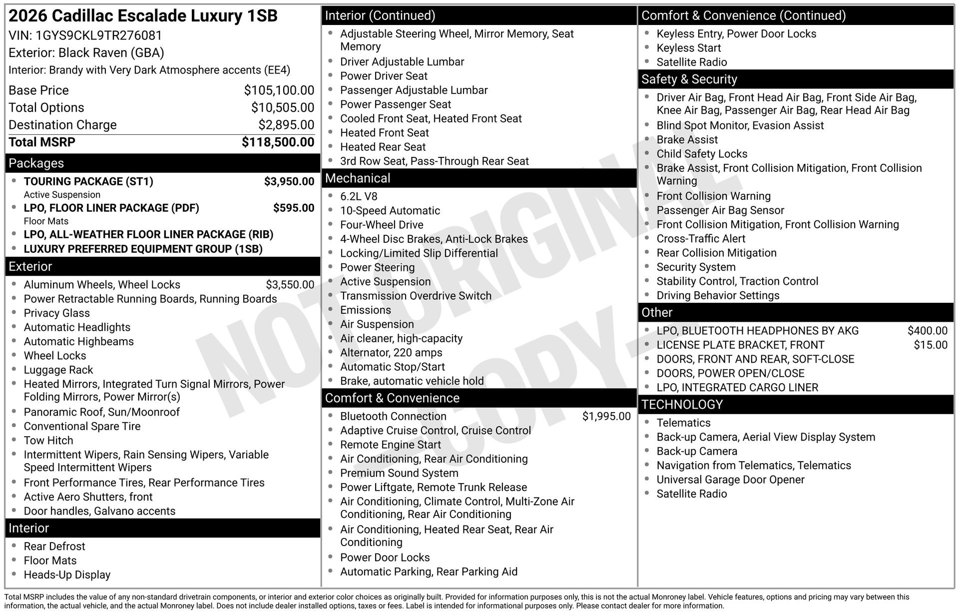 New 2026 Cadillac Escalade Luxury w/ Touring Package image 41