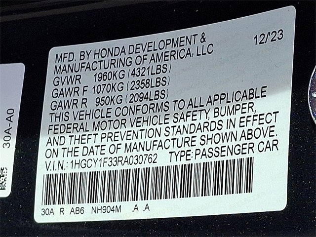 Certified 2024 Honda Accord EX image 24