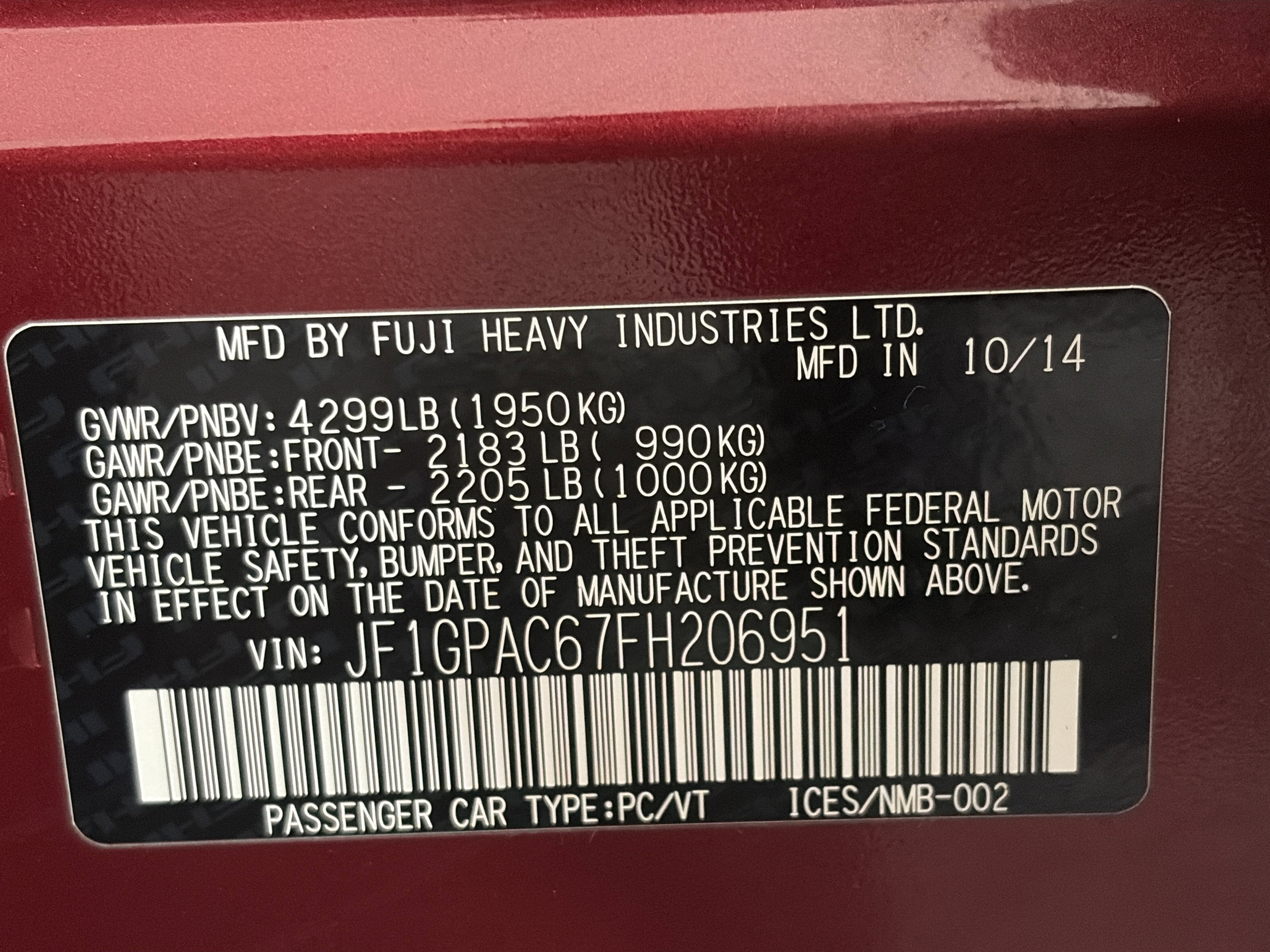 Used 2015 Subaru Impreza 2.0i Premium image 33