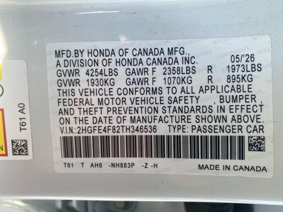 Certified 2026 Honda Civic FWD Hybrid Sedan image 39