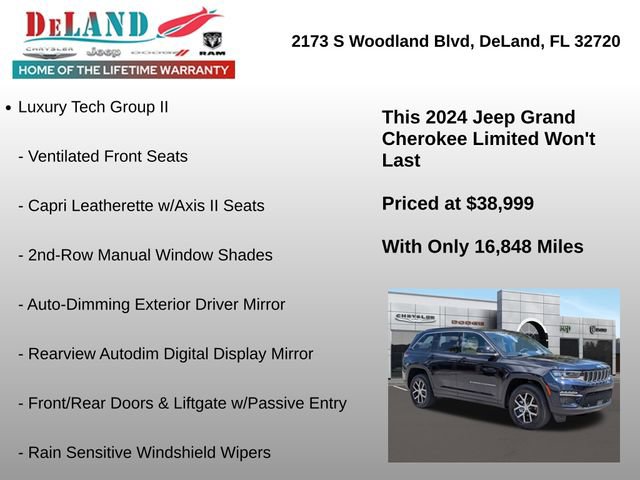 Used 2024 Jeep Grand Cherokee Limited w/ Luxury Tech Group II AWD/4WD image 7