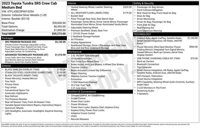 Used 2023 Toyota Tundra SR5 w/ SR5 Premium Package AWD/4WD image 34