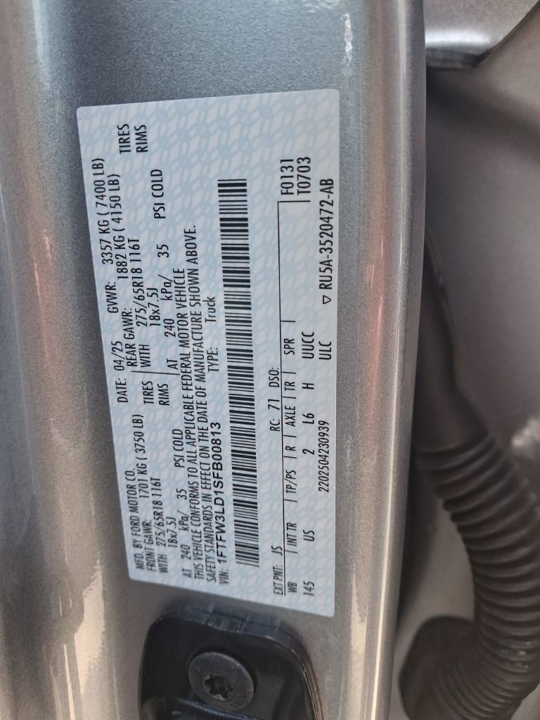 Used 2025 Ford F150 XLT w/ Equipment Group 301A Standard AWD/4WD image 3