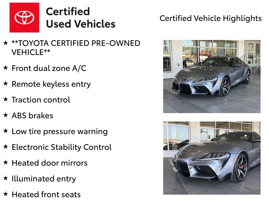 Certified 2022 Toyota Supra Premium w/ Driver Assist Package RWD image 7