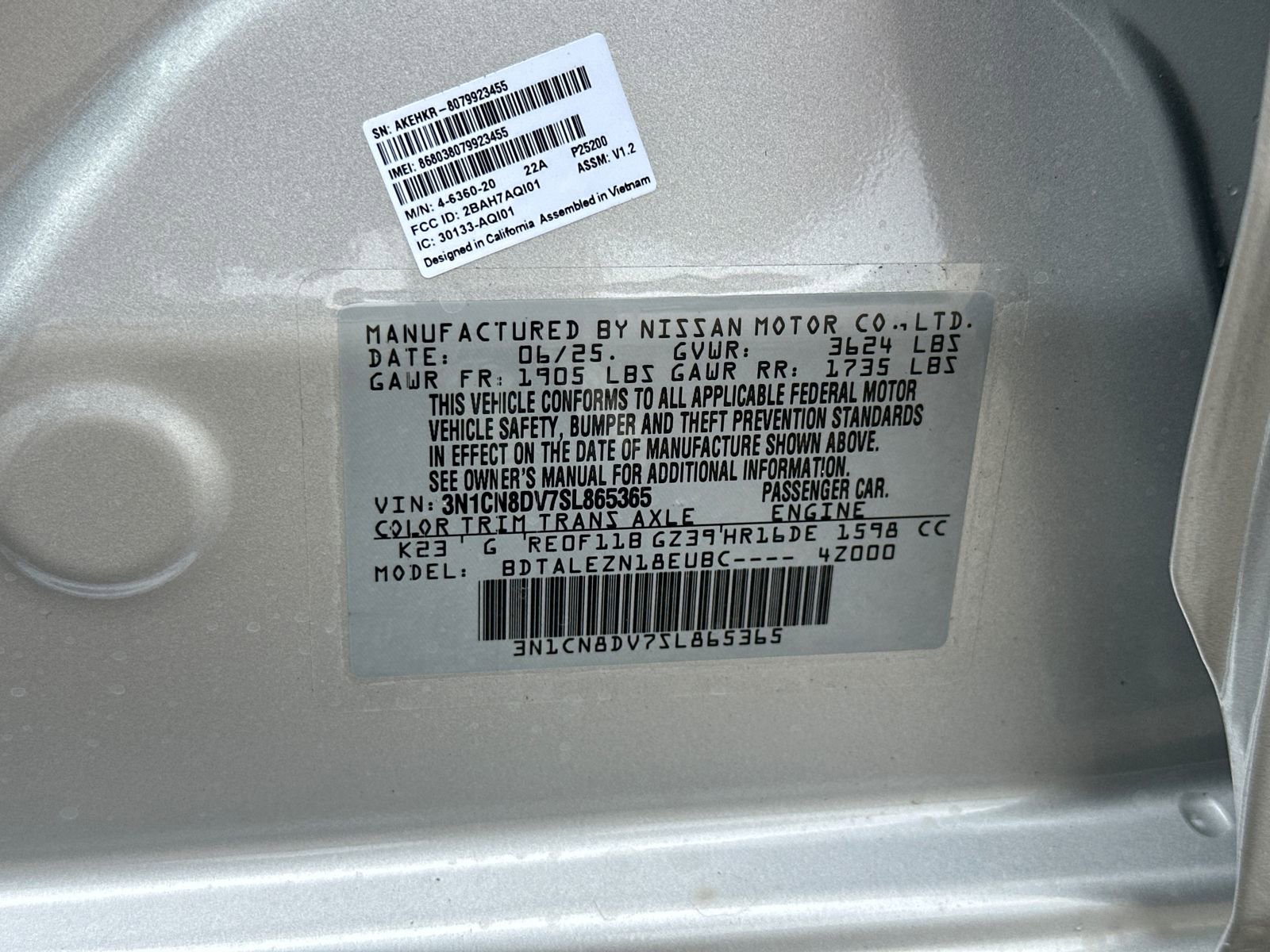 New 2025 Nissan Versa S w/ S Plus Package FWD image 32