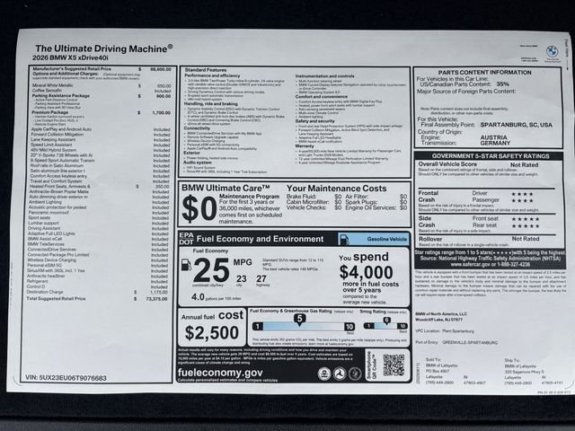 Used 2026 BMW X5 xDrive40i w/ Premium Package image 36