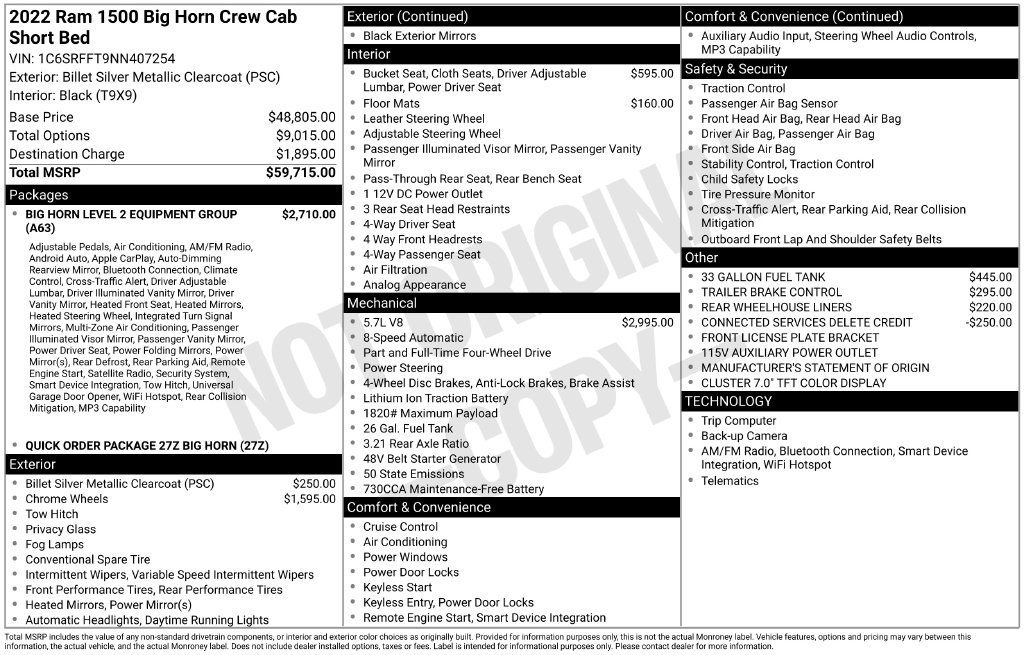 Used 2022 RAM 1500 Big Horn AWD/4WD image 2