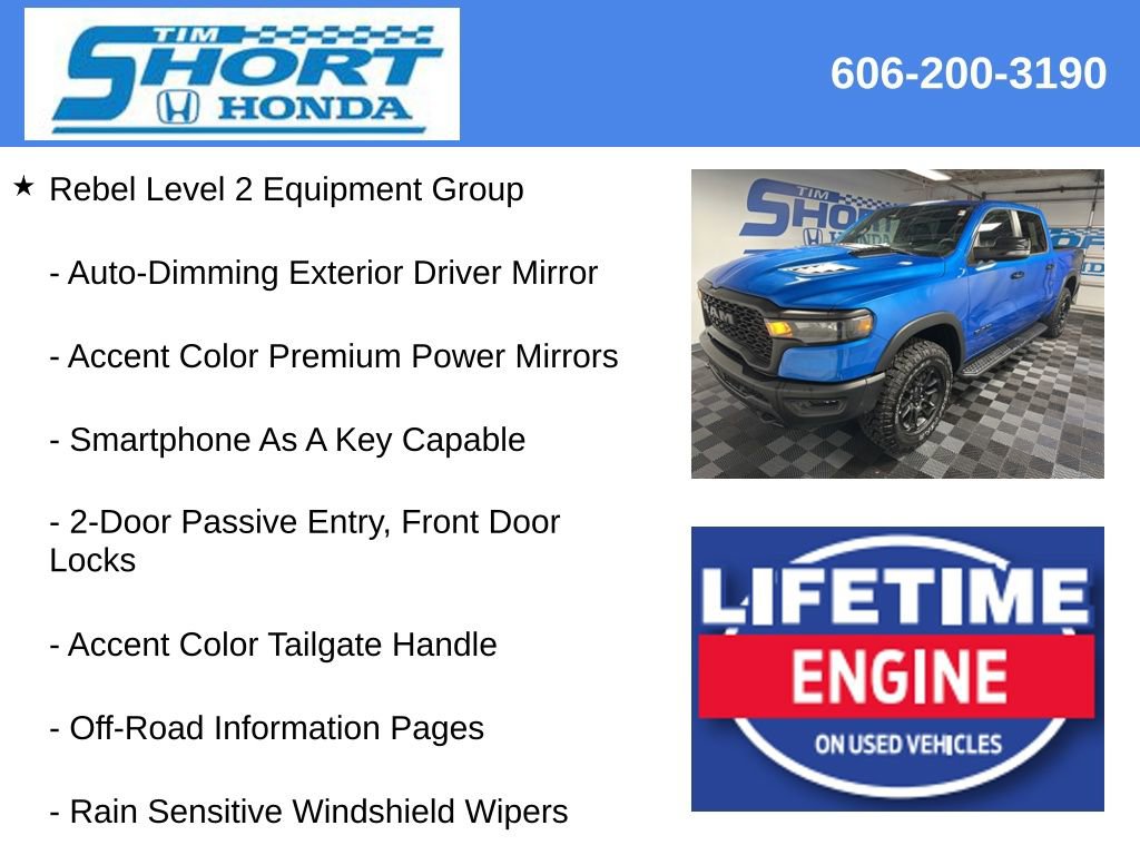Used 2025 RAM 1500 Rebel w/ Rebel Level 2 Equipment Group image 8
