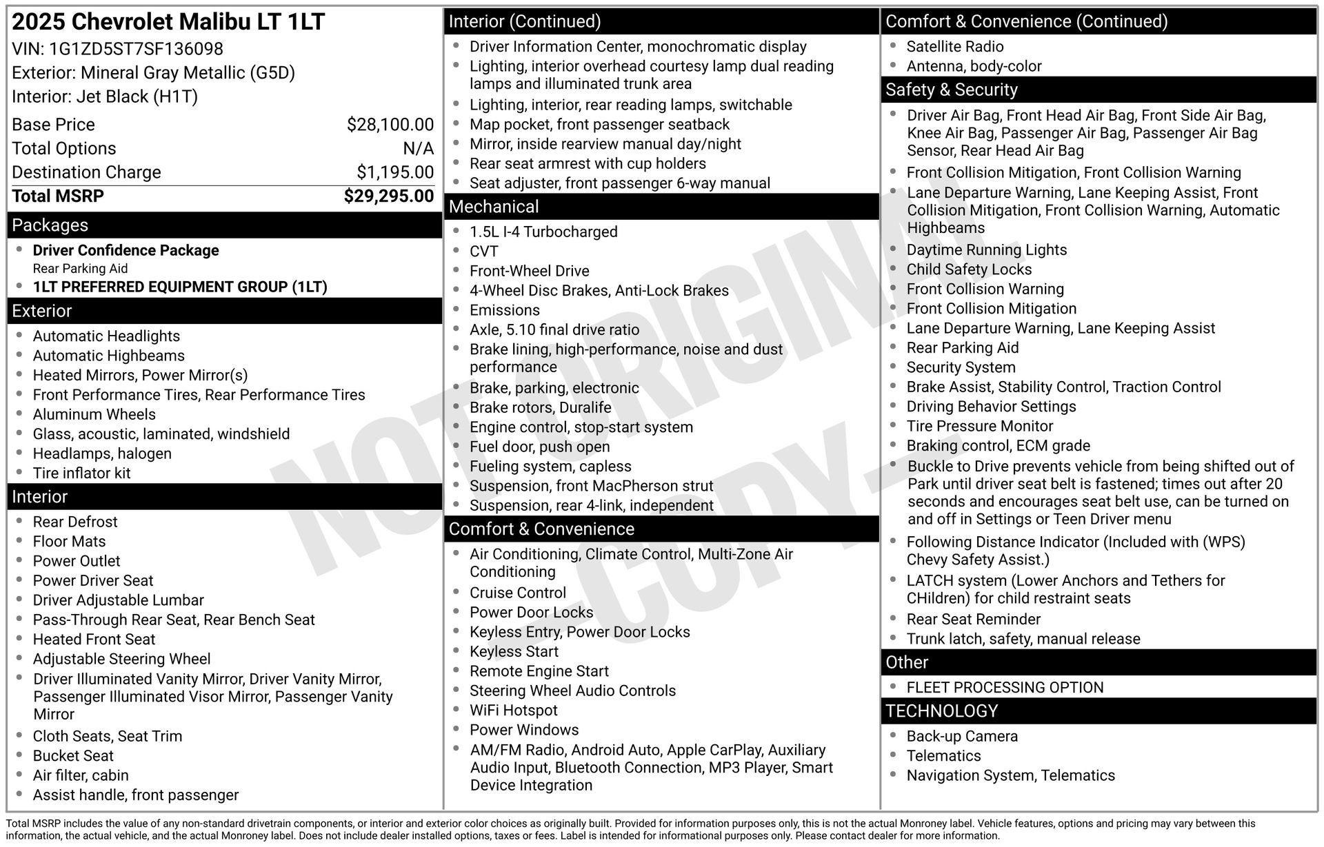 Used 2025 Chevrolet Malibu LT image 30