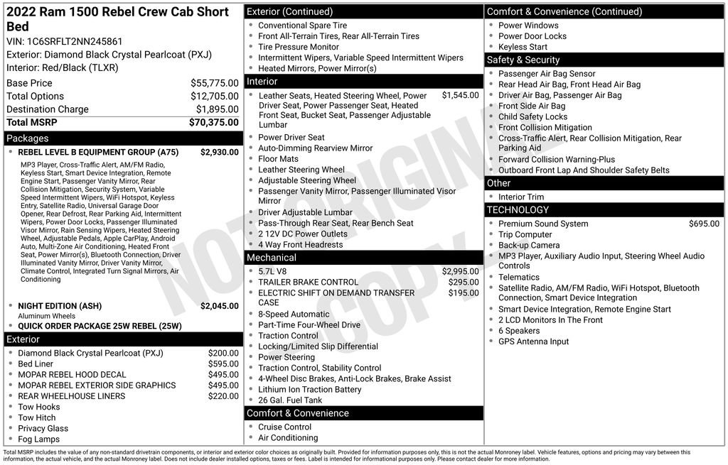 Used 2022 RAM 1500 Rebel w/ Rebel Level B Equipment Group AWD/4WD image 23