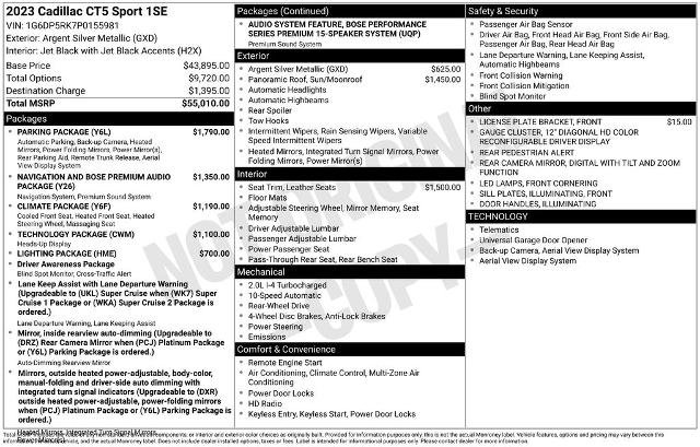 Used 2023 Cadillac CT5 Sport w/ Parking Package image 5