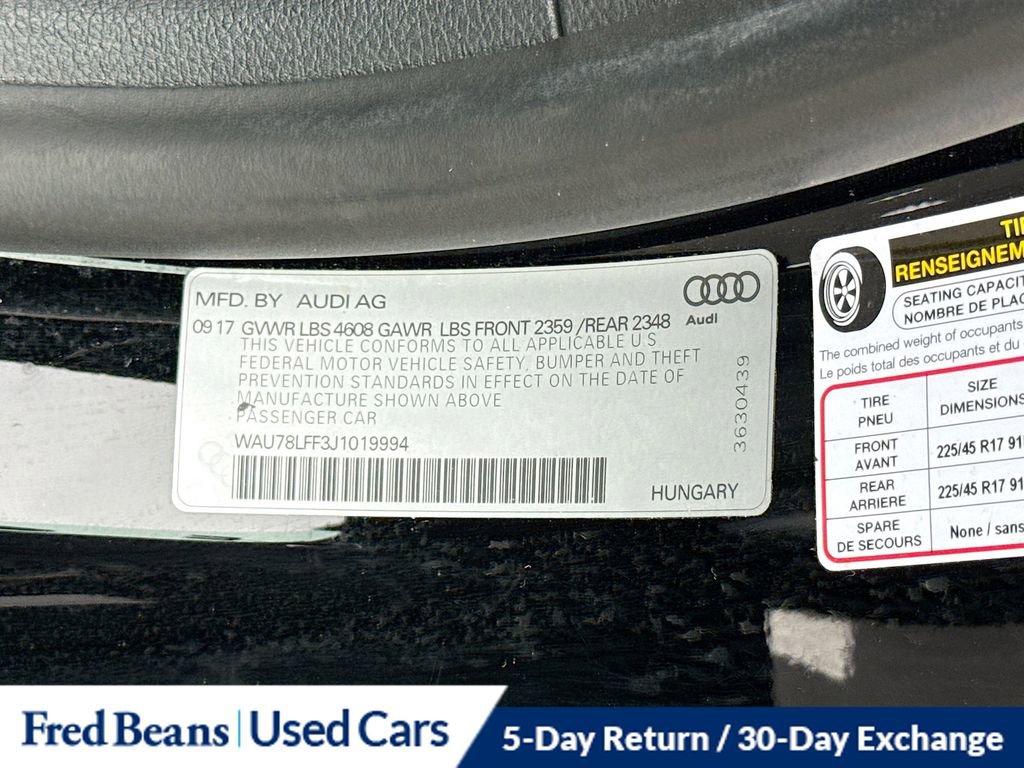 Used 2018 Audi A3 2.0T Premium w/ Convenience Package image 32