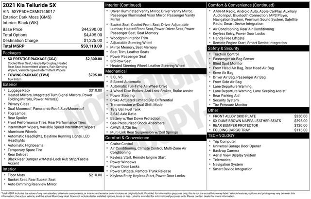 Used 2021 Kia Telluride SX w/ SX Prestige Package image 31