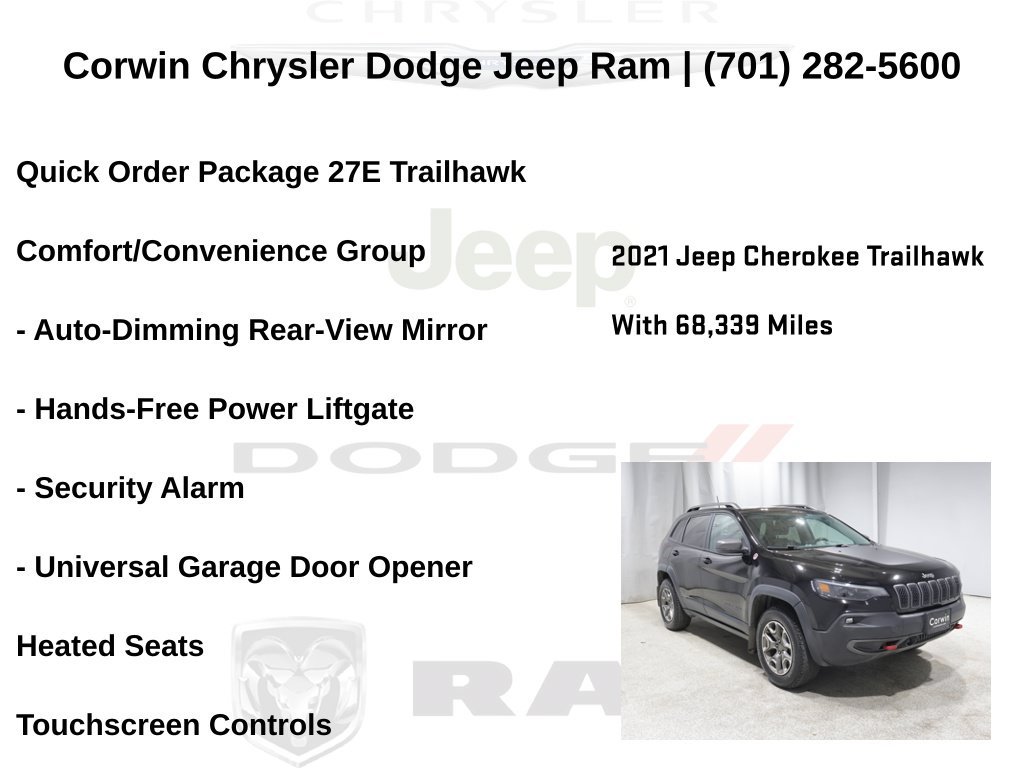 Used 2021 Jeep Cherokee Trailhawk w/ Comfort/Convenience Group AWD/4WD image 6