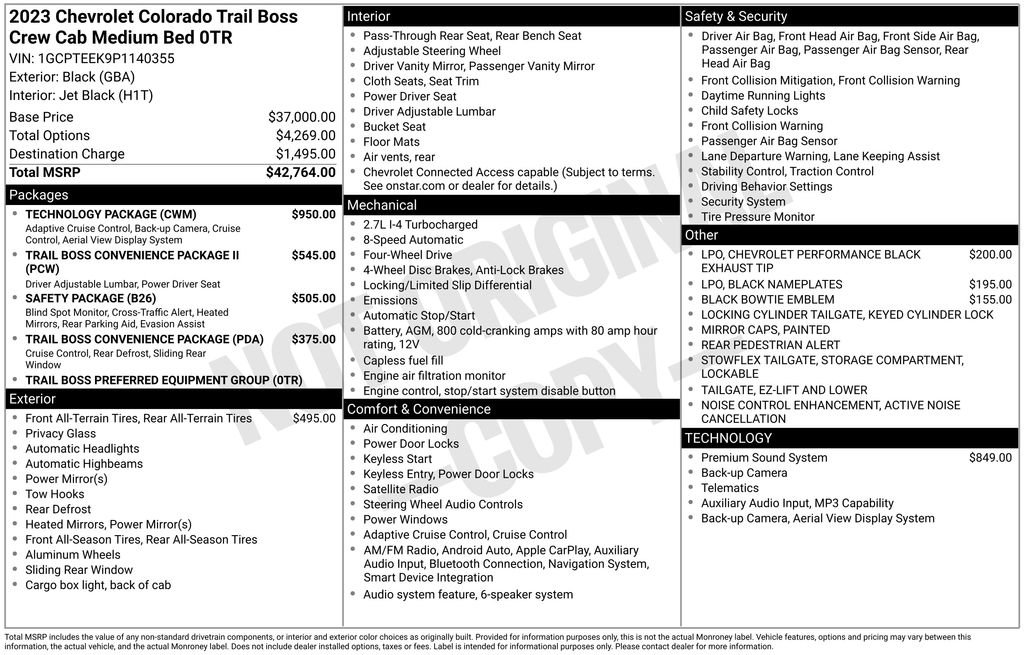 Used 2023 Chevrolet Colorado Trail Boss w/ Technology Package image 8