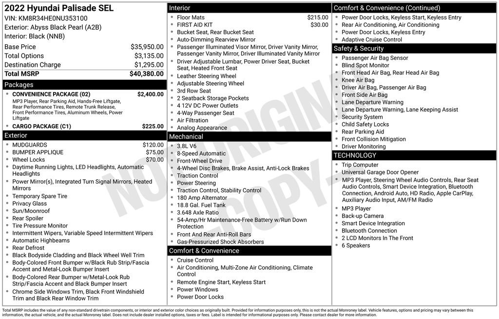 Used 2022 Hyundai Palisade SEL w/ Convenience Package FWD image 6