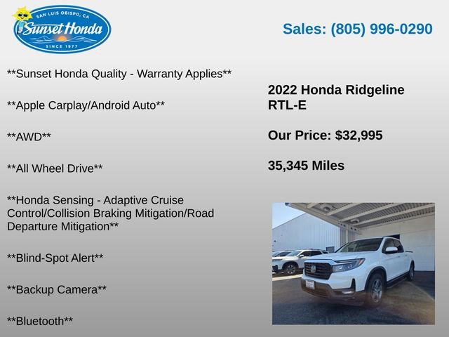 Used 2022 Honda Ridgeline RTL-E image 5