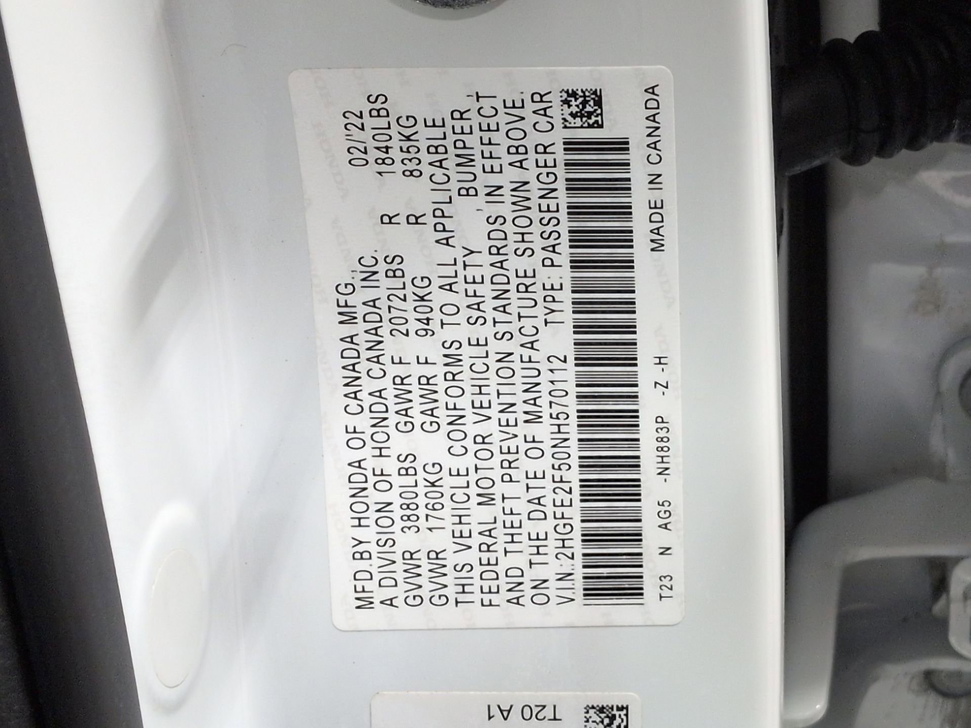 Certified 2022 Honda Civic Sport image 35