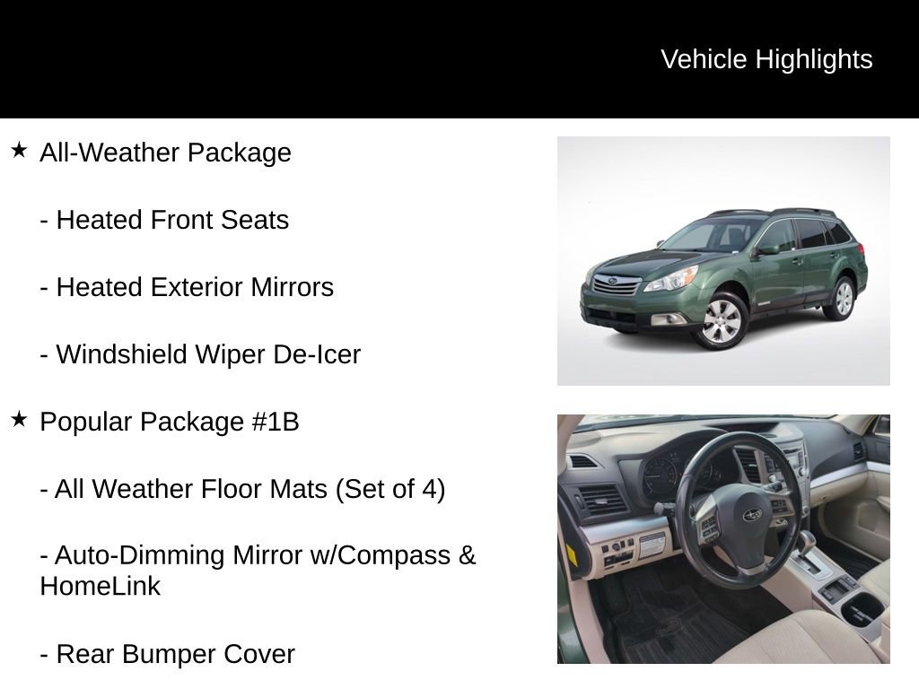 Used 2012 Subaru Outback 2.5i Premium w/ Popular Pkg 1B image 6